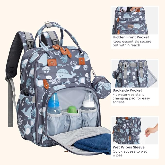 BabbleRoo Diaper Bag Backpack - Image 5