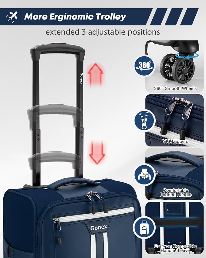 Gonex 16 inch Underseat Carry On Luggage - Image 5
