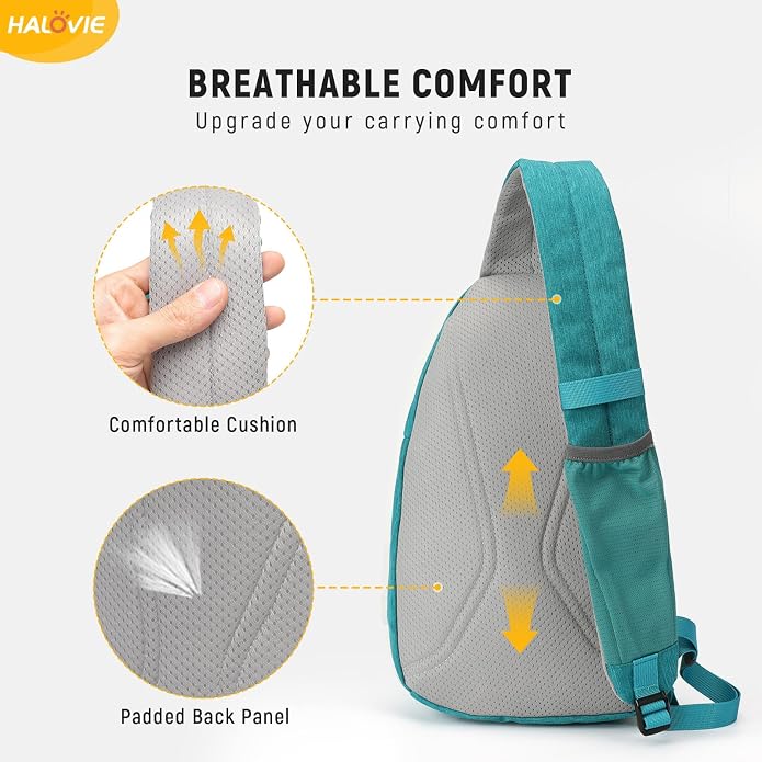 HALOVIE Anti Theft Crossbody Sling Bag RFID Travel Sling Backpack Lightweight - Image 4