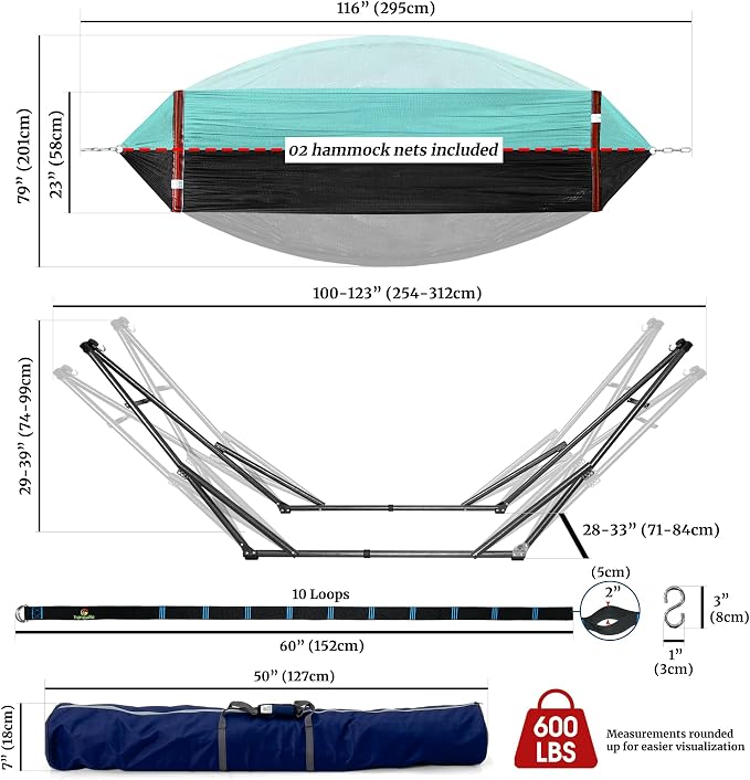 Tranquillo Combo x2 Hammocks - Image 7