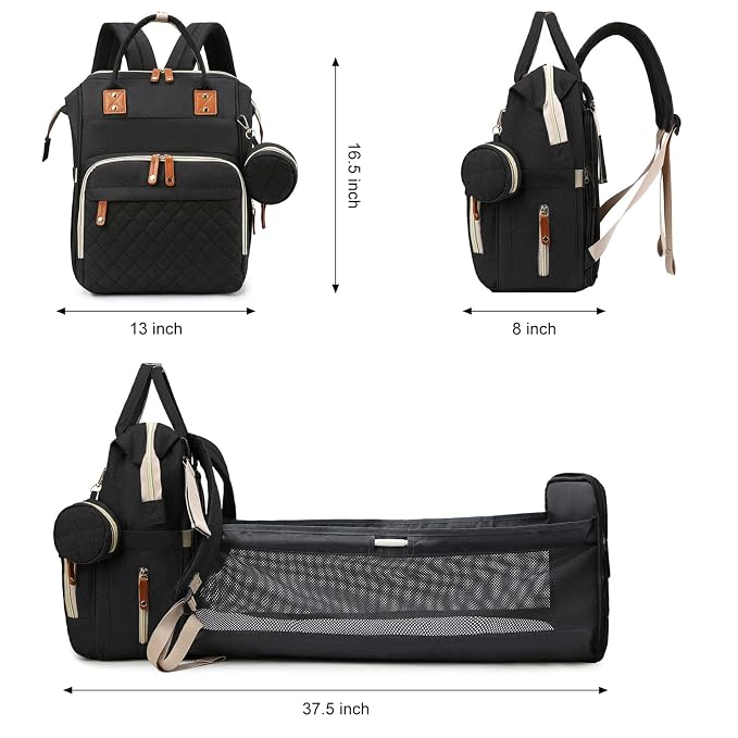 Diaper Bag, Backpack with Changing Station, Waterproof Baby Bag - Image 7