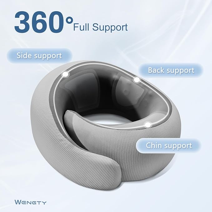 Neck Pillow for Traveling, Travel Neck Pillow for Airplanes, Smooth & Cooling - Image 2