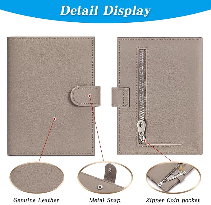 Passport Holder for Travel Women RFID Blocking Genuine Leather Passport Wallet - Image 7