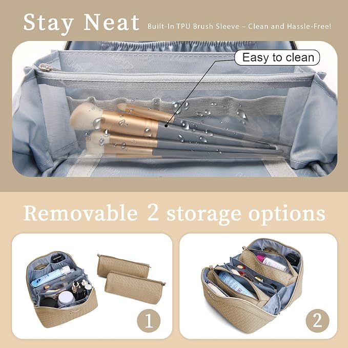 BOYATU Travel Makeup Bags for Women: Large Cosmetic Bag - Image 5
