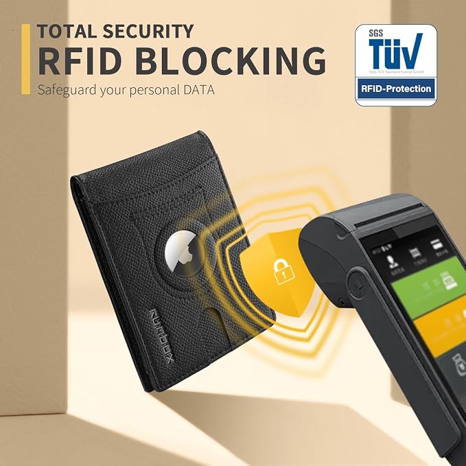 RUNBOX AirTag-Wallet-Mens-Slim-RFID Blocking Wallets Leather - Image 5