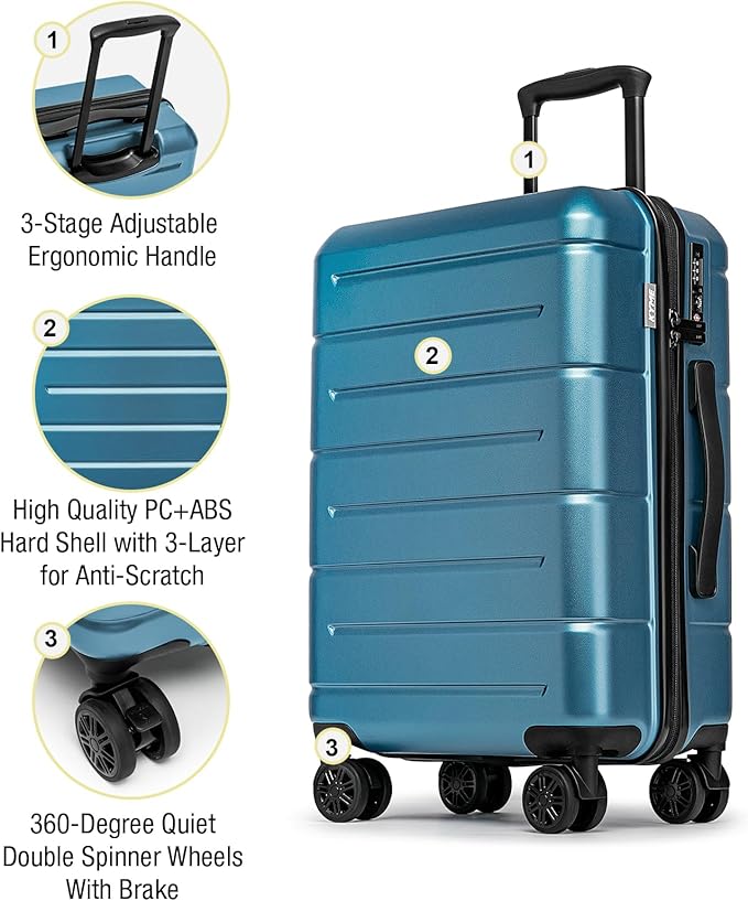 KYME Suitcases with Wheels Hardshell 30 Inch Luggage TSA Approved Large Checked - Image 4
