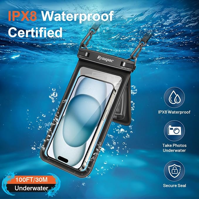 Double Space Waterproof Phone Pouch, 2 Pack Waterproof Phone Case - Image 4