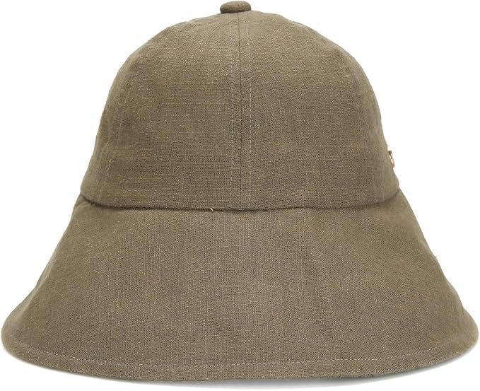 Linen Victorian Bonnet Hat Sun Cap, Foldable Summer Visor | New Katy - Image 3
