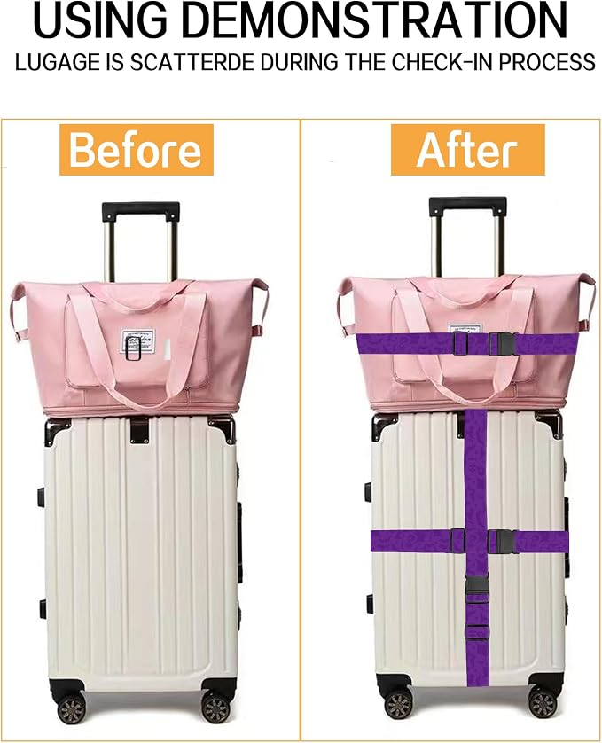 Luggage Straps for Suitcases, Adjustable Travel Belt, Durable Wide Luggage Strap - Image 3