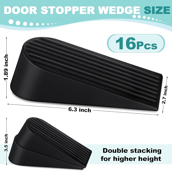 Frienda 16 Pack Large Door Stoppers Heavy Duty Rubber Stopper - Image 2