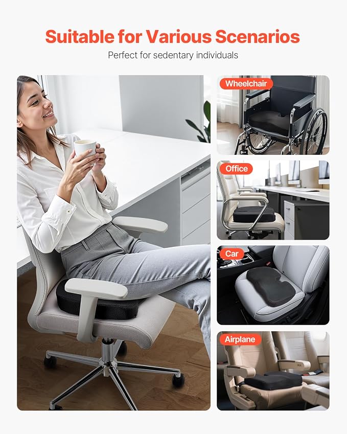 VEVOR Seat Cushion, Memory Foam Seat Chair Cushion - Image 6