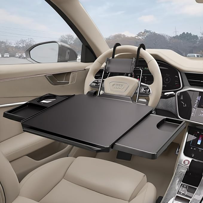 2-in-1 Car Steering Wheel Tray & Back Seat Table by Unknown