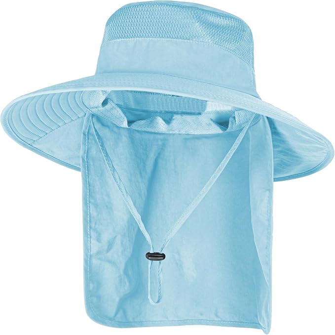 Sun Hats for Men Women Fishing Hat UPF 50+ Breathable Wide Brim Bucket Hats by ZOORON