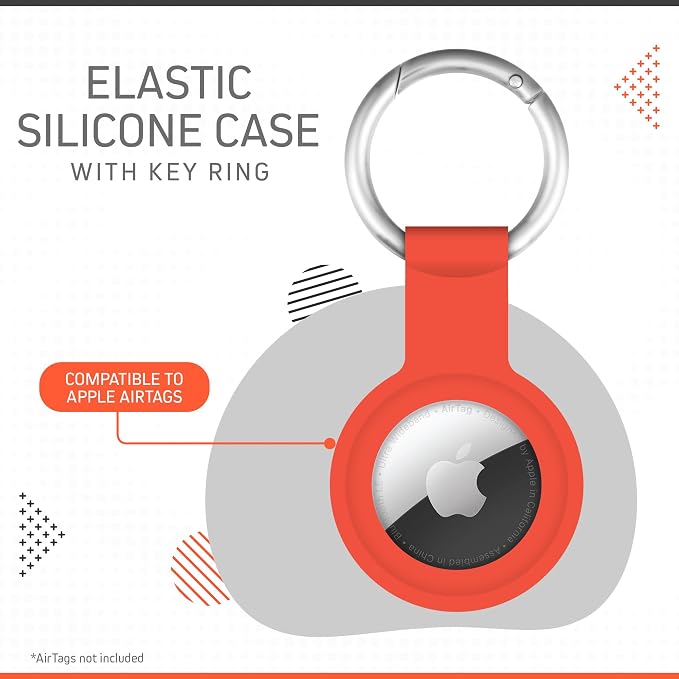 CHARGEWORX Air Tag Holder 4-Pack – Silicone Protective Keychain Holders - Image 2