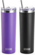 koodee Tumbler with Lid and Straw-20 oz Stainless Steel Vacuum Insulated Coffee by koodee