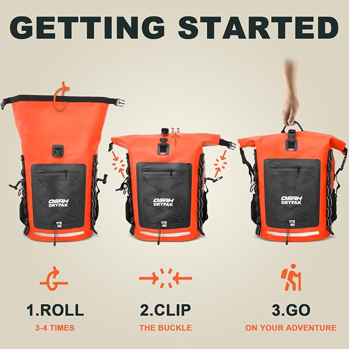 Waterproof Backpack Dry Bag 35L/55L/85L– Heavy Duty Roll-Top Hiking Backpack - Image 6