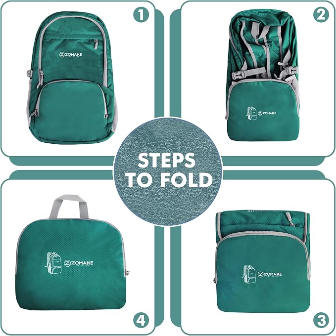 ZOMAKE Lightweight Packable Backpack 30L, Foldable Hiking Backpacks Water - Image 5