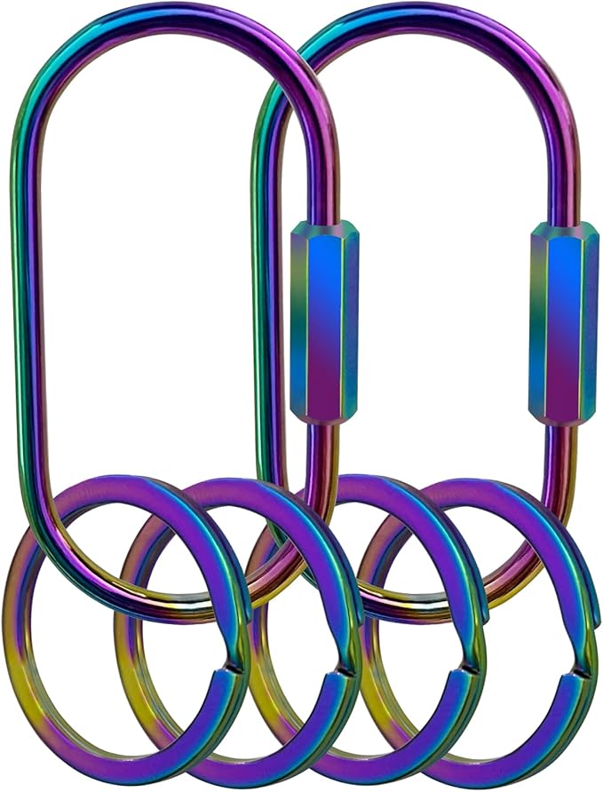 Key Chain, Brass Key Rings 2 Pack Screw Lock Key Organizer by Unknown