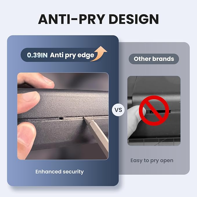 Portable Pistol Safes – Electronic Lock Box & Key Access, Silent Mode, Compact - Image 5
