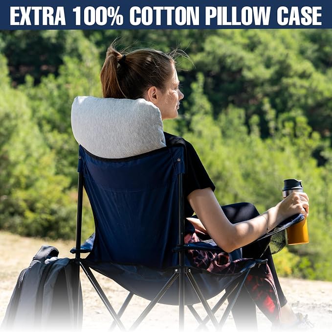 Travel & Camping Comfortable Memory Foam Pillow – Easy to Carry Portable Bag – - Image 9