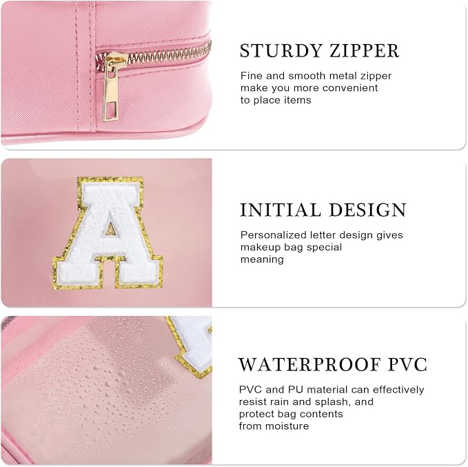 YOOLIFE Initial Make Up Bag Travel Toiletry Bag - Image 5