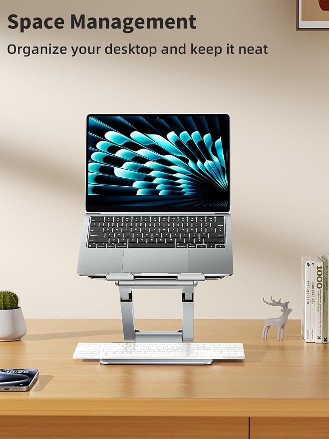 tounee Laptop Stand for Desk Adjustable Height, Telescopic Computer Stand - Image 9