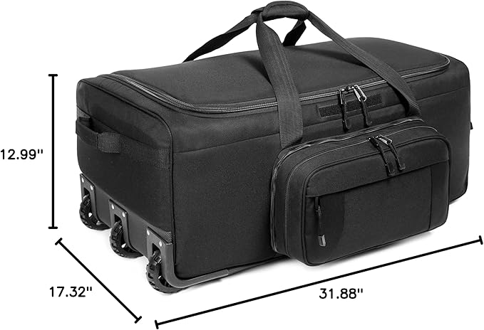 Mountain Land 120L Tactical Duffle Bag Rolling Duffle Bag - Image 9