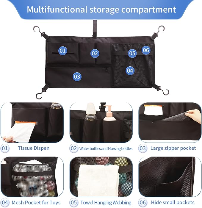 Stroller Wagon Cargo Net for WONDERFOLD Wagon Accessories, Foldable Mesh Cargo - Image 4