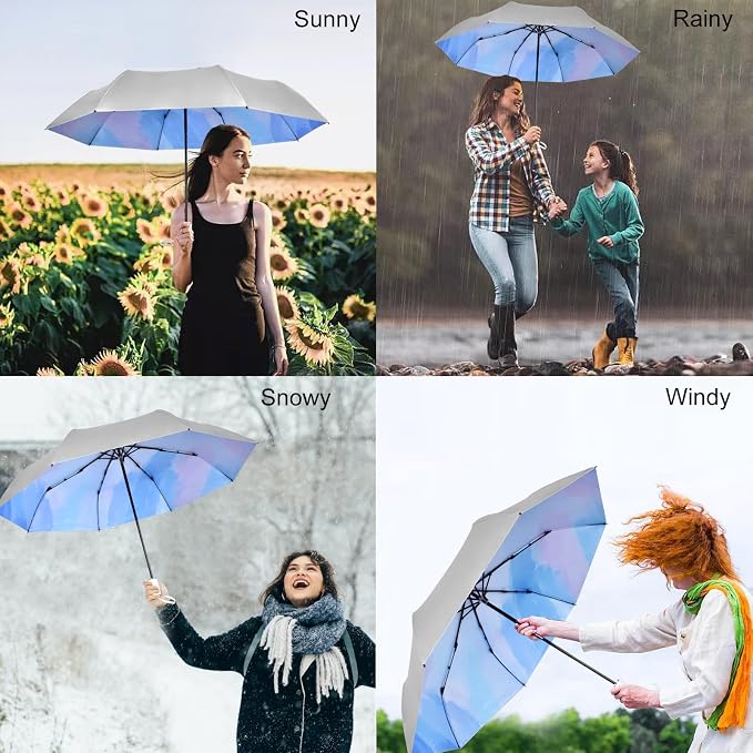 Cuby UV Sun Umbrella Compact Folding Umbrella lightweight Portable Manual - Image 6