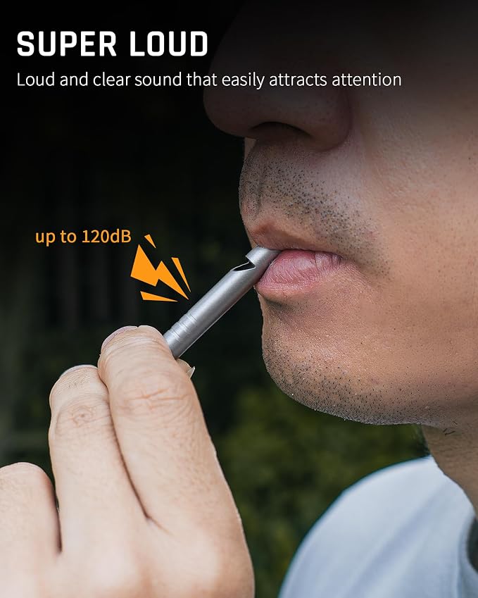 TISUR Titanium Emergency Whistle, 120db Safety Whistle - Image 4