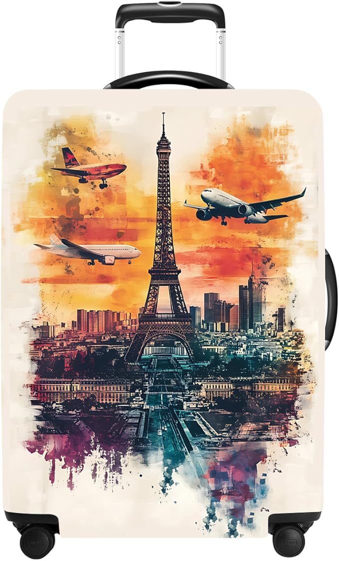 Luggage Cover Washable Suitcase Protector Anti-scratch Suitcase cover Fits by THISFIND
