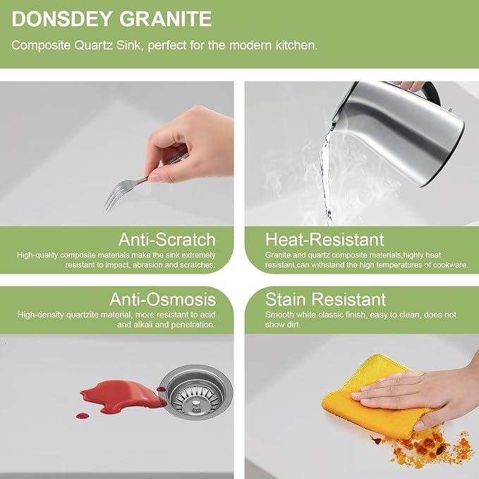 33 Granite Composite Kitchen Sink - Image 6