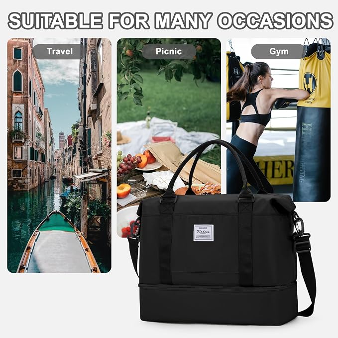 Travel Duffel Bag, Sports Tote Gym Bag, Shoulder Weekender Overnight Bag - Image 7