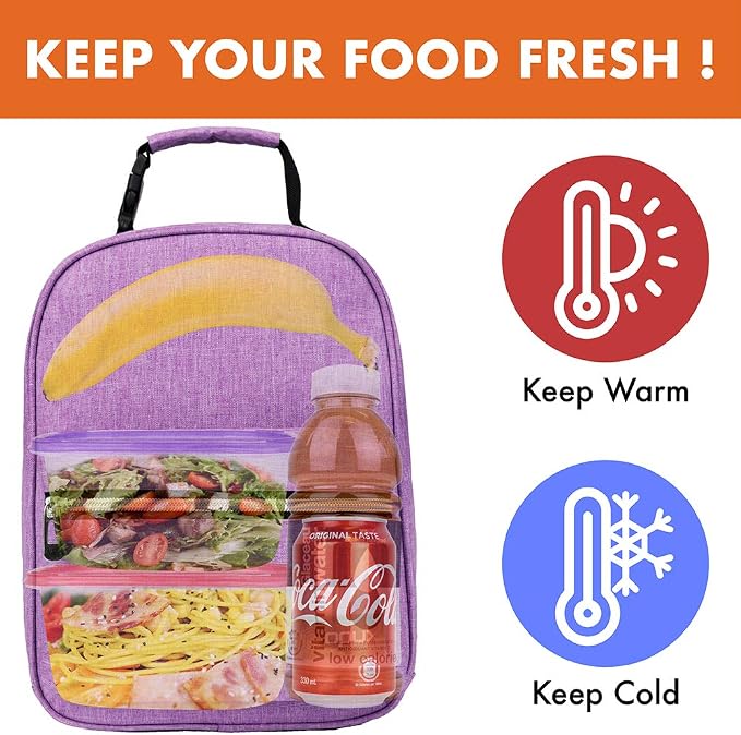 opux Lunch Box for Girls Boys Kids, Insulated Leakproof Lunch Bag, Reusable - Image 7