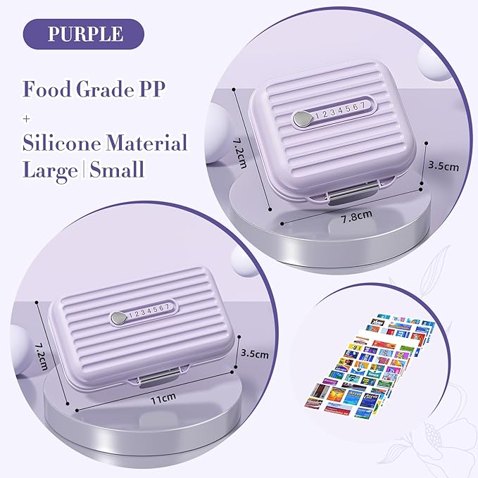 Travel Pill Organizer Box with Medicine Labels, Daily Medication Organizer - Image 2