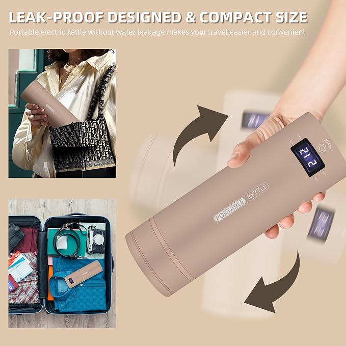 Travel Electric Kettle Portable Small Mini Tea Coffee Kettle Water Boiler - Image 4