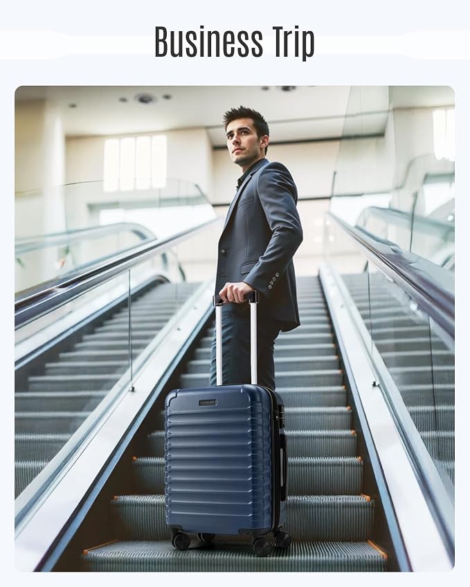 LIGHT FLIGHT Luggage Sets, Carry On Luggage 22x14x9 Airline Approved, Carry On - Image 8