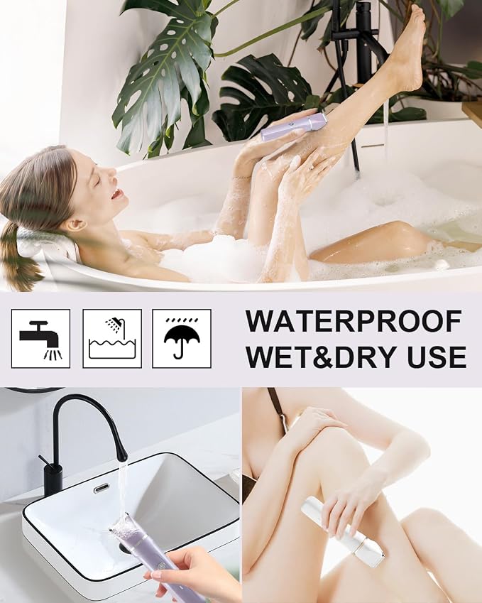 AREYZIN Bikini Trimmer for Women Painless Electric Razor for Women, 3 in 1 - Image 6