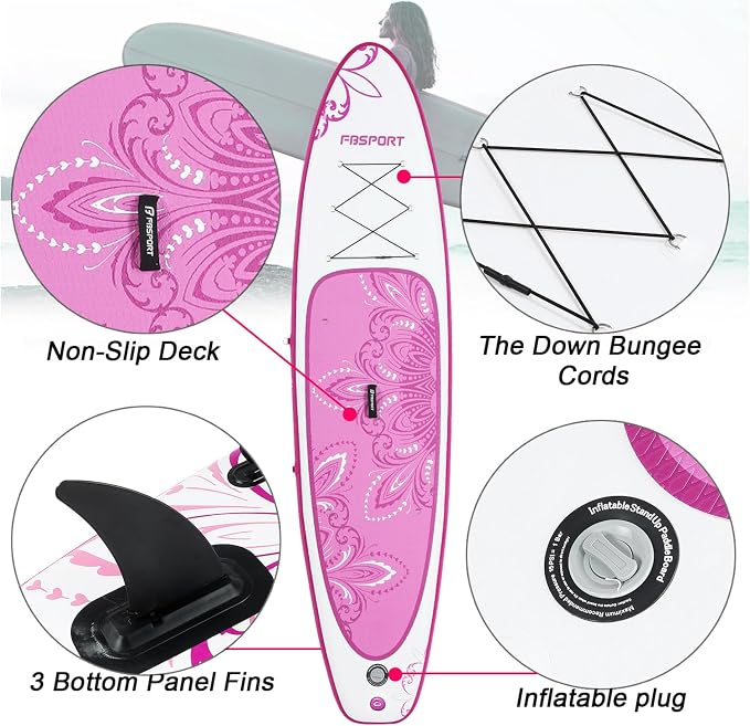 FBSPORT 11' Premium Stand Up Paddle Board, Yoga Board - Image 3