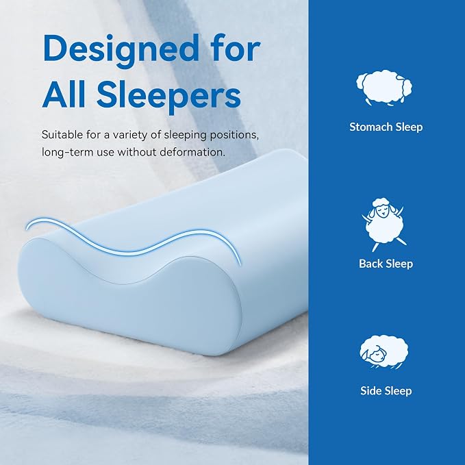 AM AEROMAX Queen Size Firm Contour Memory Foam Pillow, Cervical Pillow - Image 4
