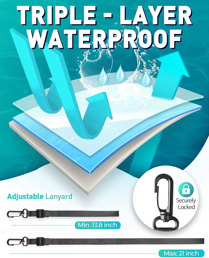 Hiearcool Waterproof Phone Pouch, Water Proof Phone Case - Image 3