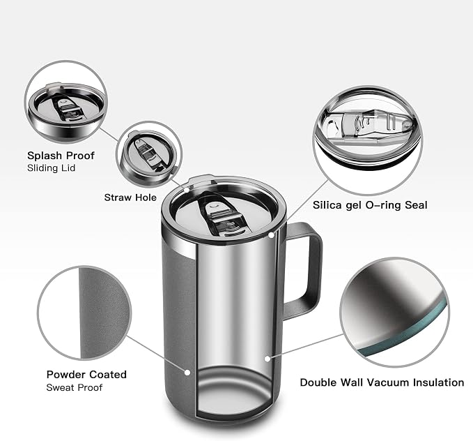 KXIAOCHEN 20oz Insulated Coffee Mug - Image 5