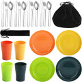 Evanda Camping Cutlery Set, Reusable Light Weight Mug, Plate and Stainless by Evanda