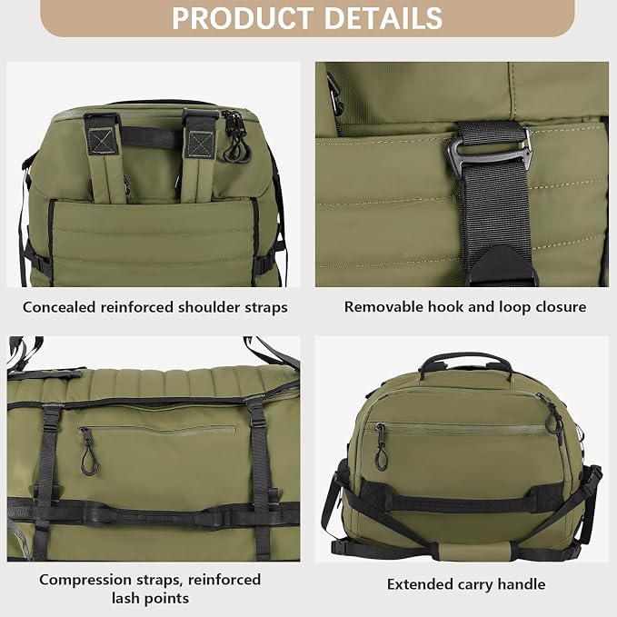 CONTAIL 86L Foldable Wheeled Duffel Backpack - Image 8