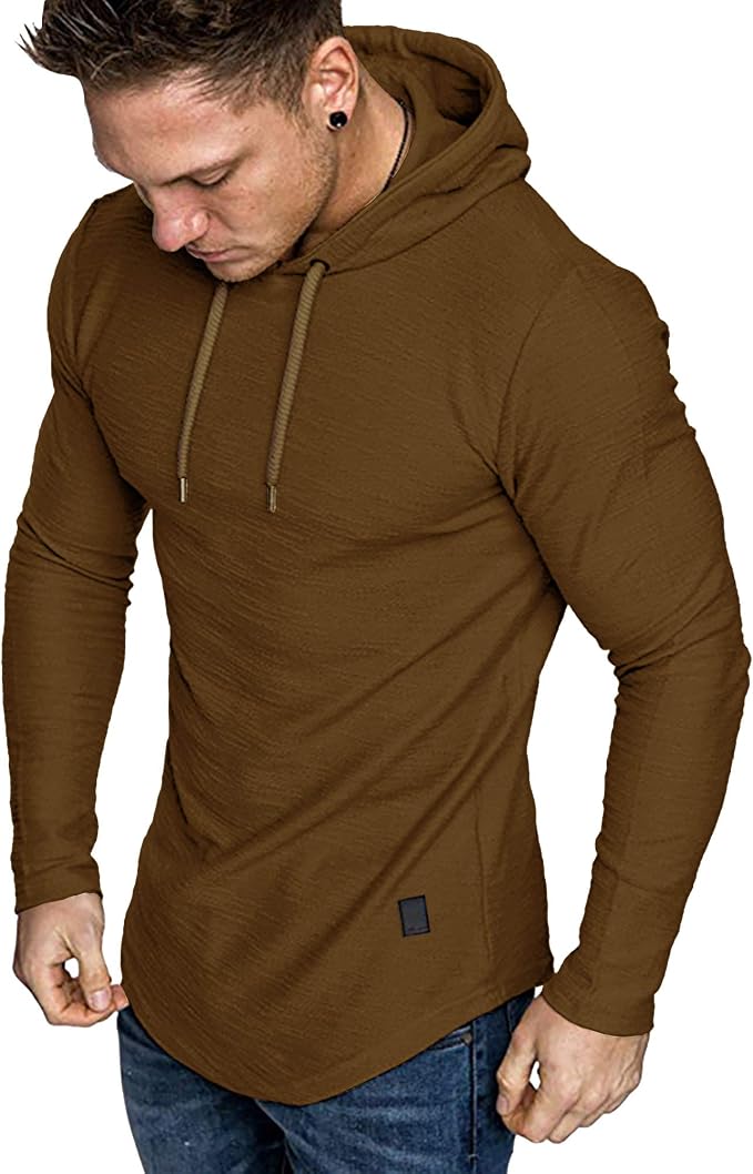 Lexiart Mens Fashion Athletic Hoodies Sport Sweatshirt Solid Color Fleece by Lexiart