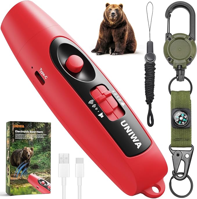 UNIWA Electronic Air Bear Horn, 120±5 dB Loud Air Horn by UNIWA