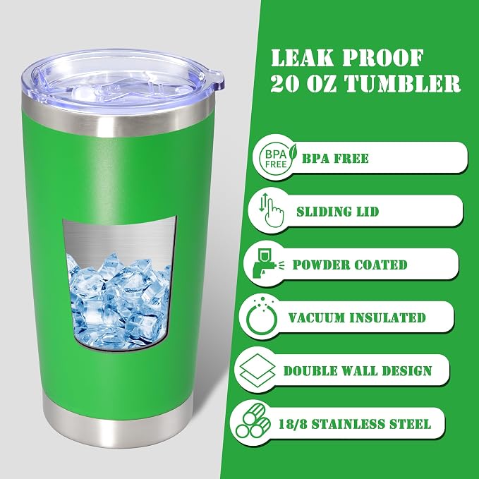 20 oz Tumbler with lid Double Wall Vacuum Insulated Tumblers Stainless Steel - Image 3