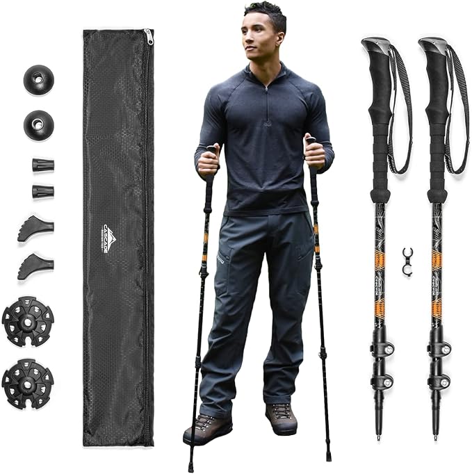 Cascade Mountain Tech Lightweight Aircraft-Grade Aluminum Trekking Poles by CascadeMountainTech
