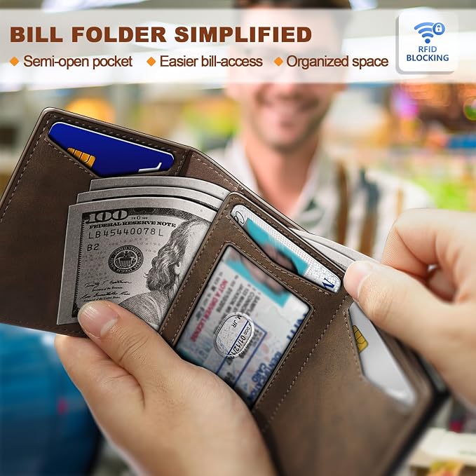 BULLIANT Men Wallet Leather Wallet Card Holders Money Clip - Image 5