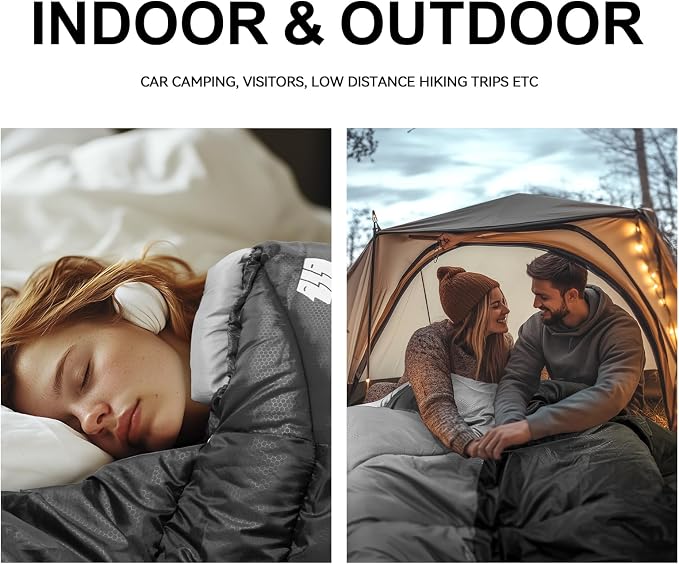 Sleeping Bags for Adults Cold Weather, Waterproof, Lightweight Sleeping Bag for - Image 7